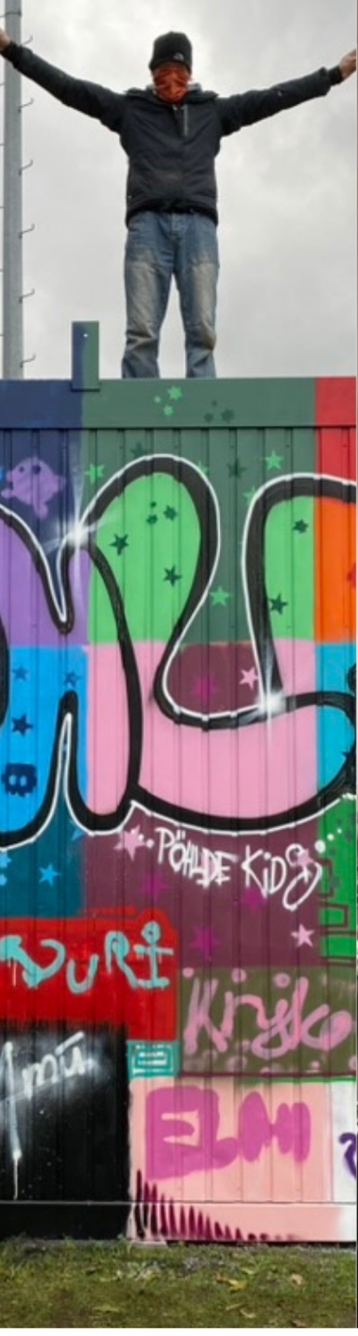 Graffiti-Wand mit dem Schriftzug Pöhlde Kids